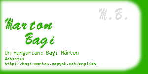 marton bagi business card